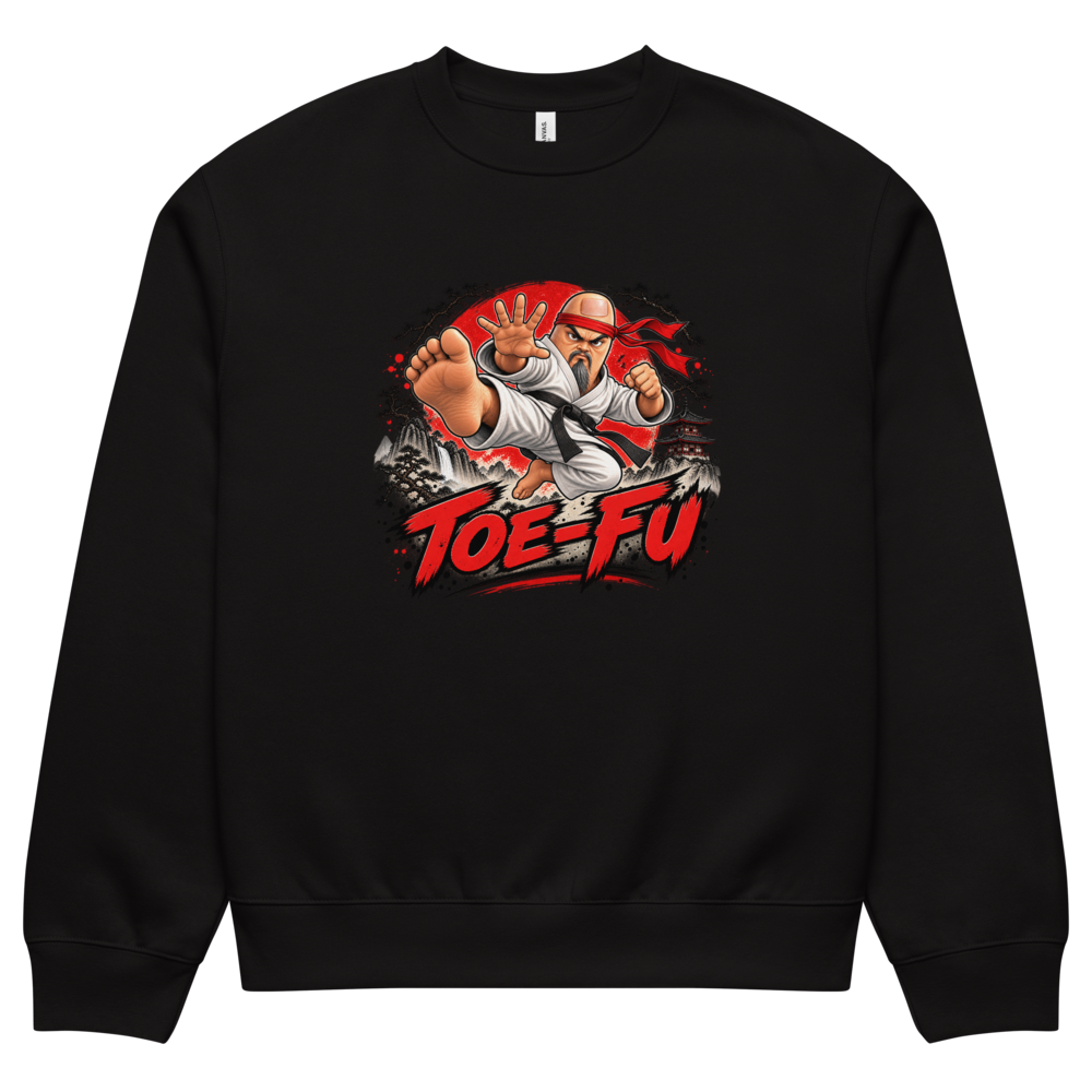 Toe-Fu — Black Sweatshirt, front view