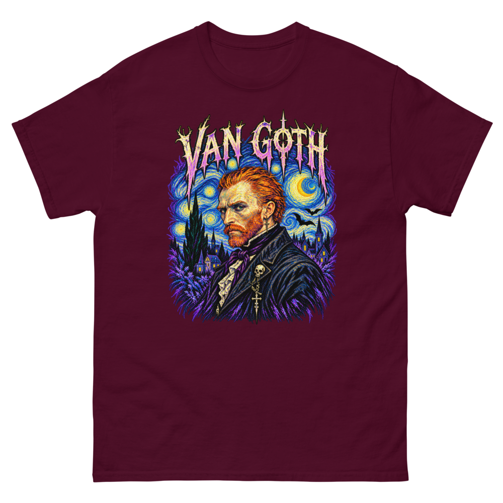 Van Goth — Maroon T-Shirt, front view