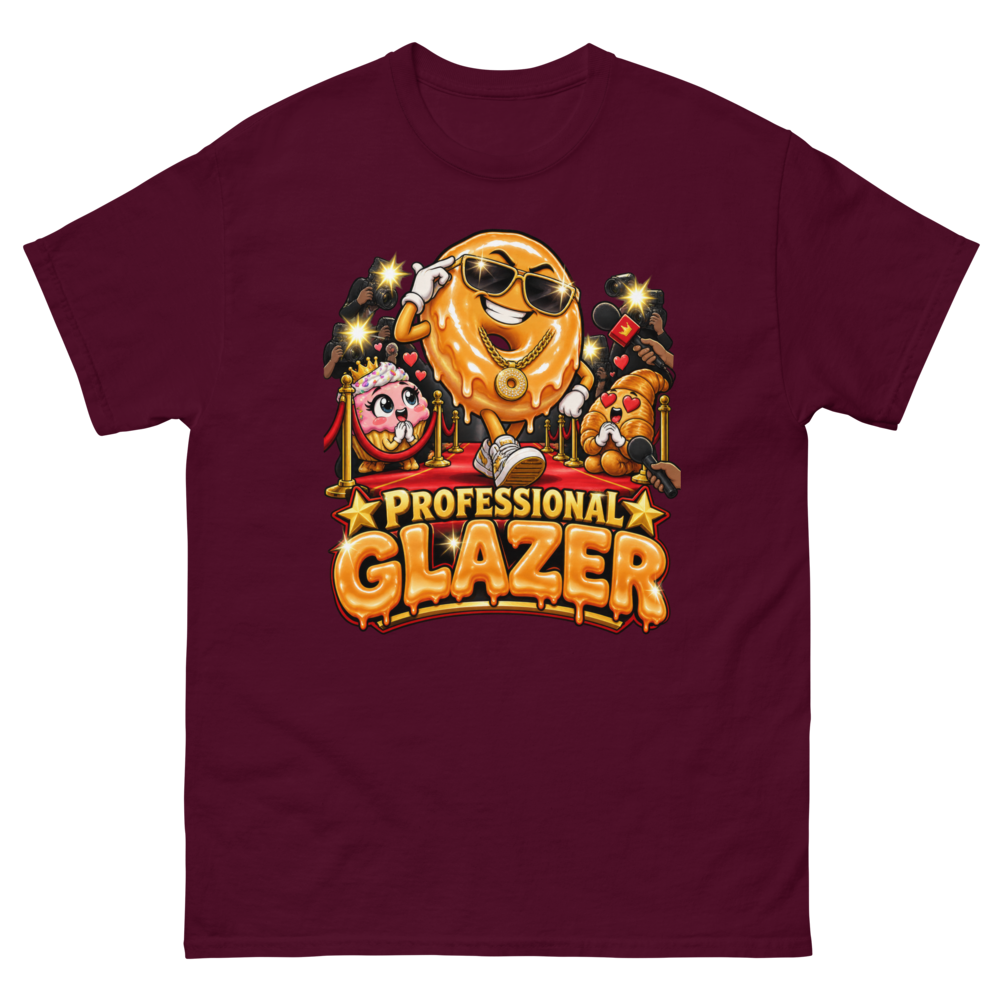 Professional Glazer — Maroon T-Shirt, front view