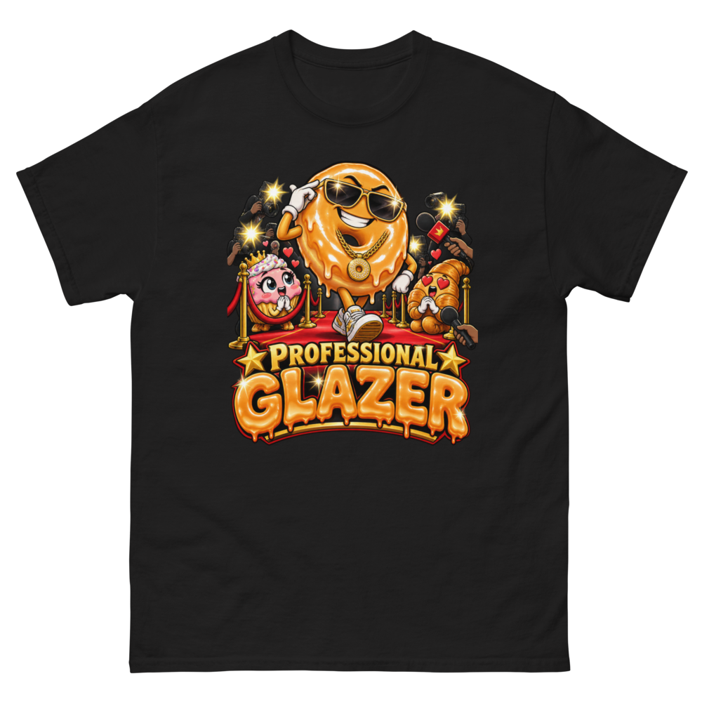 Professional Glazer — Black T-Shirt, front view