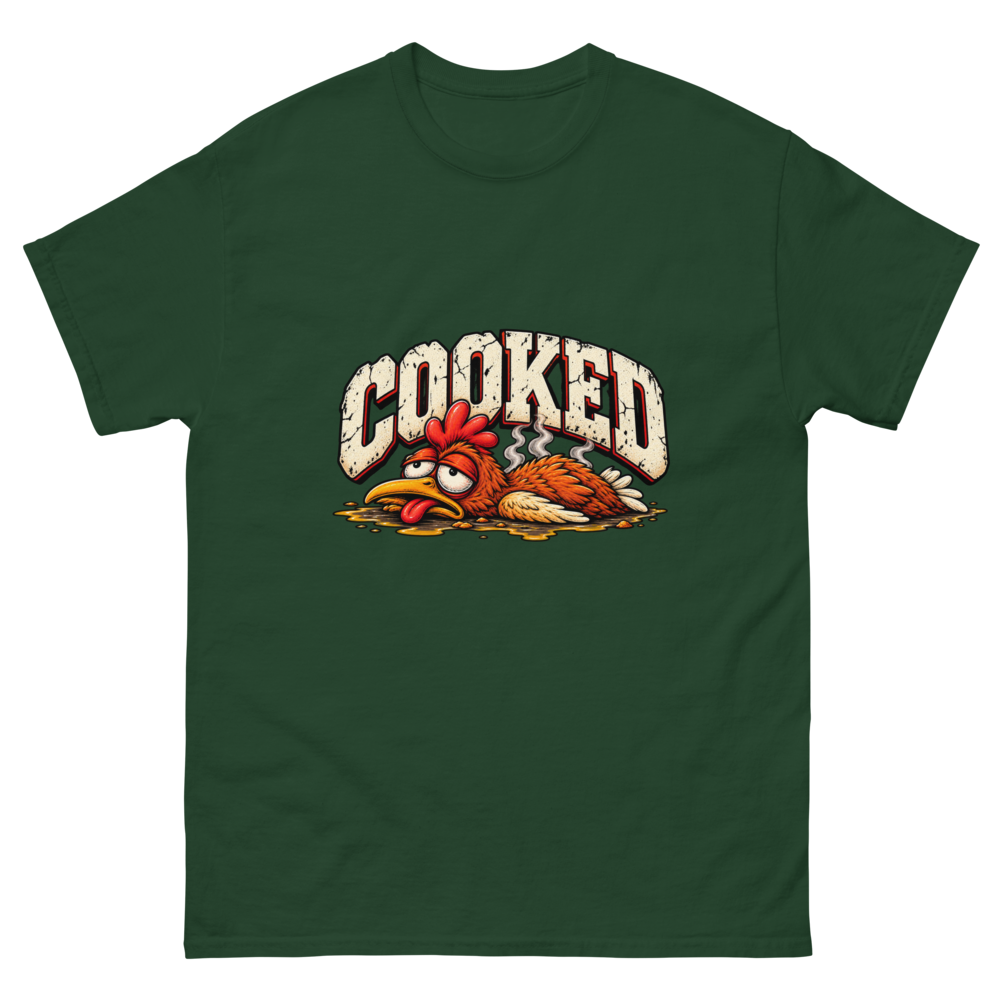COOKED — Forest Green T-Shirt, front view