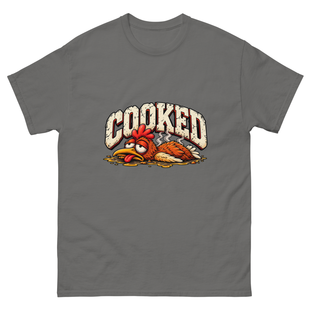 COOKED — Charcoal T-Shirt, front view