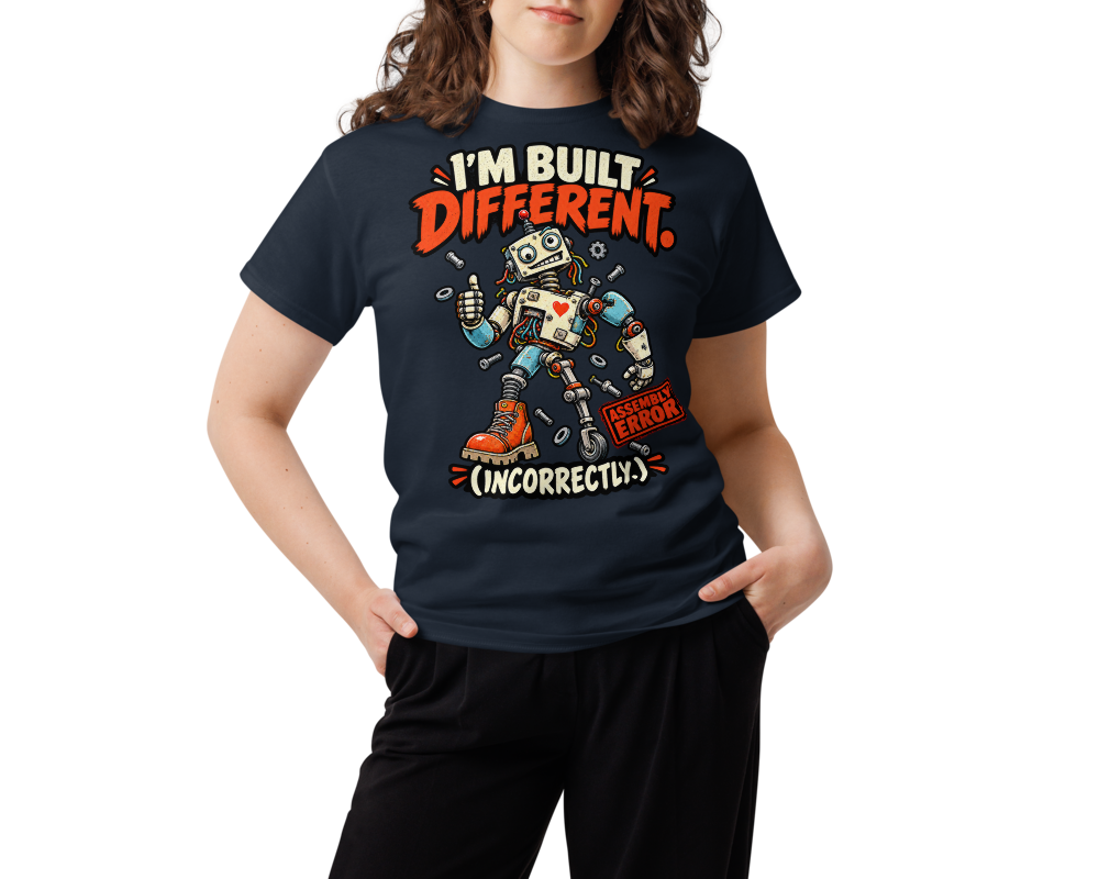 I'm Built Different (Incorrectly) — Navy — Women's front view