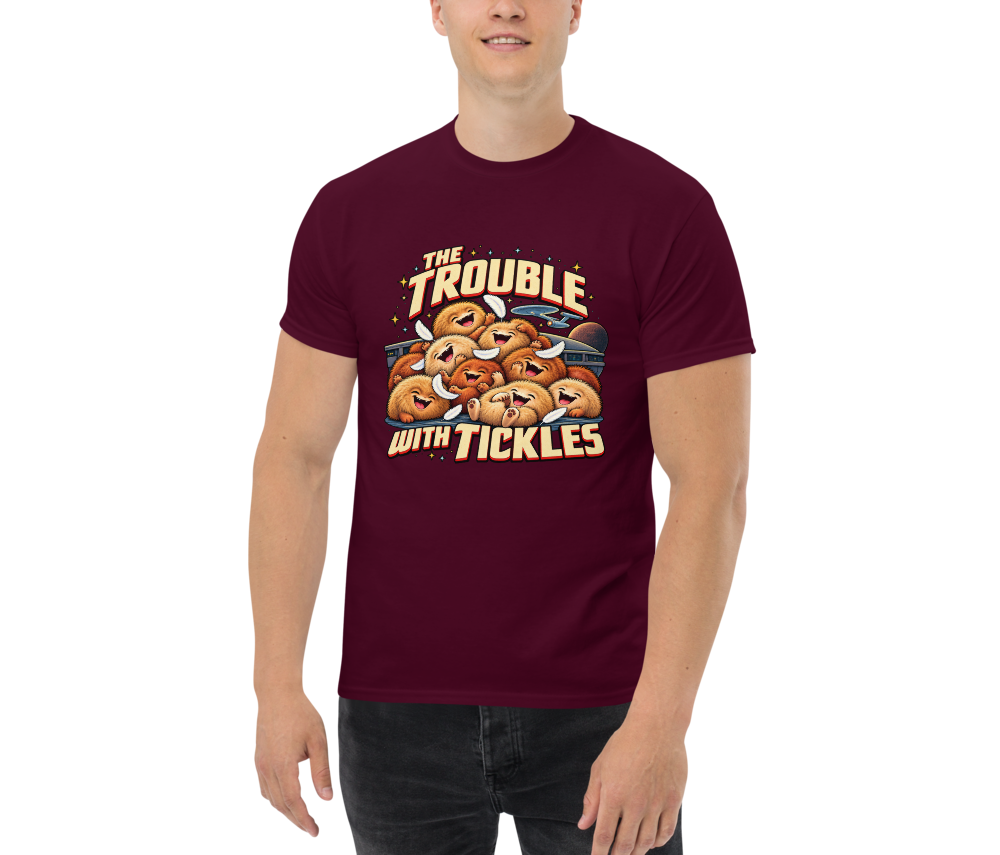 The Trouble with Tickles — Maroon — Men's front view