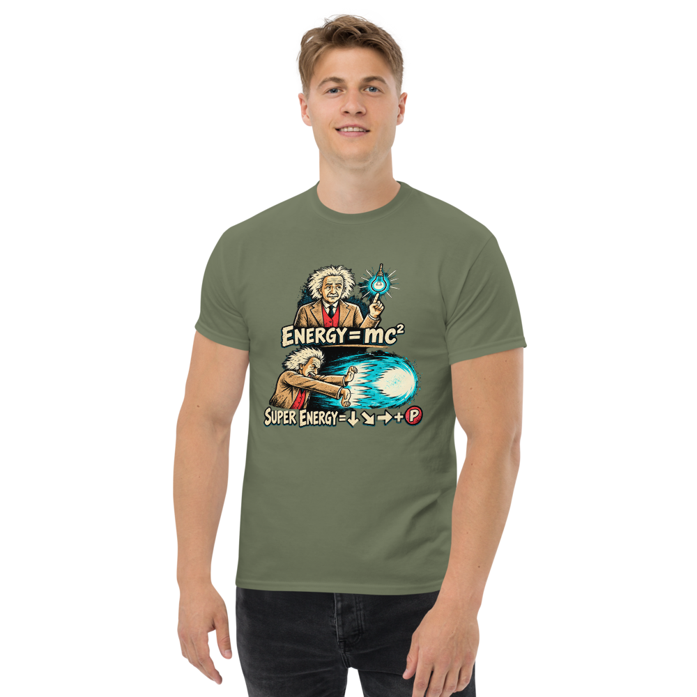 Super Energy — Einstein Arcade · shirt — Military Green — Men's front view