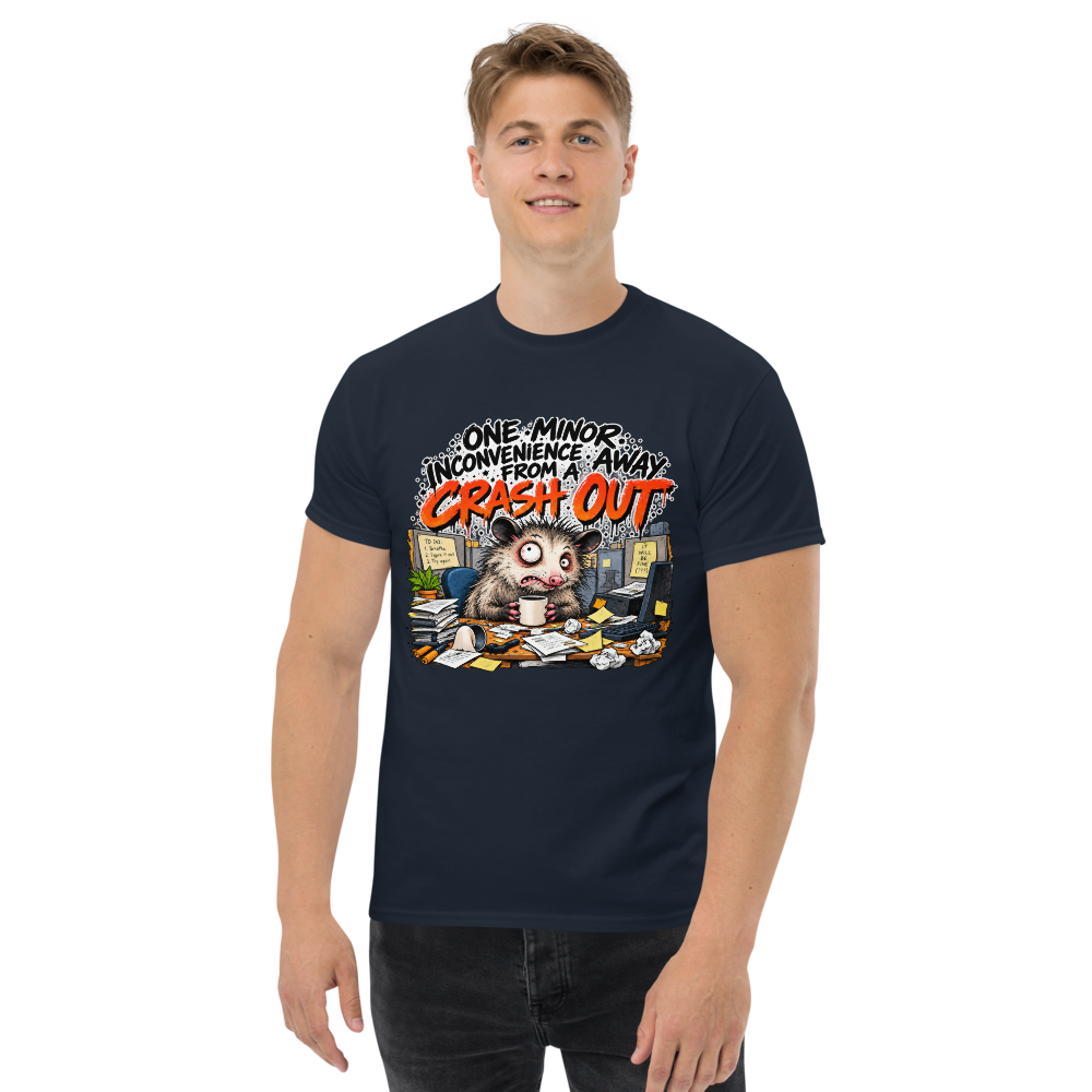 One Minor Inconvenience Away From a Crash Out — Navy — Men's front view