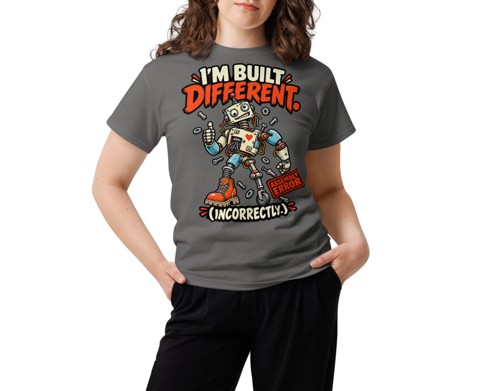 I'm Built Different (Incorrectly) — Charcoal — Women's front view