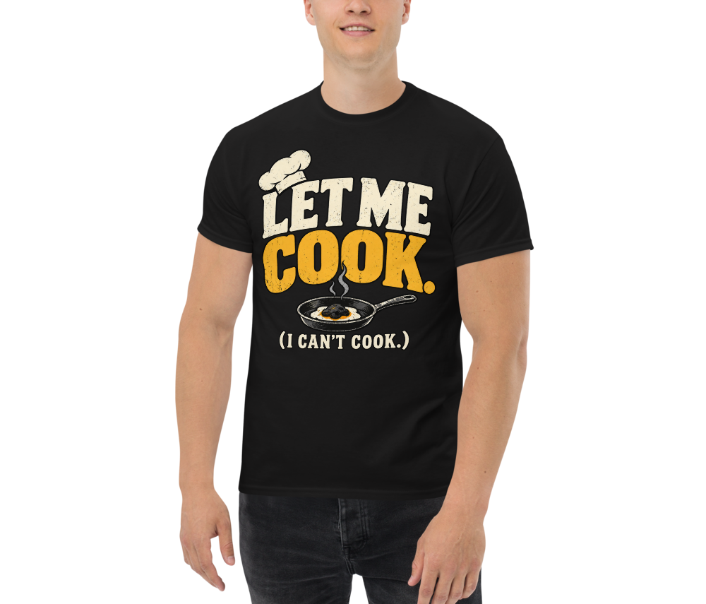 Let Me Cook (I Can't Cook) — Black — Men's front view