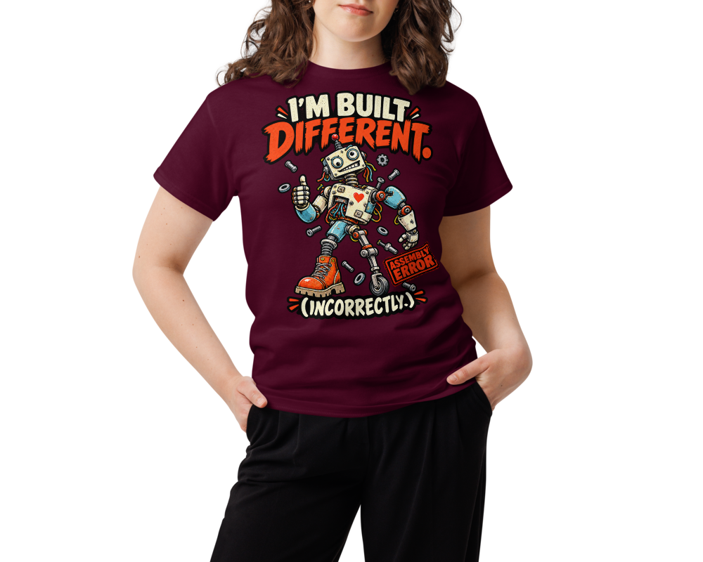 I'm Built Different (Incorrectly) — Maroon — Women's front view