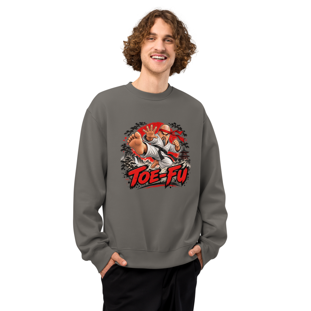 Toe-Fu Crewneck Sweatshirt — Asphalt — Men's front view