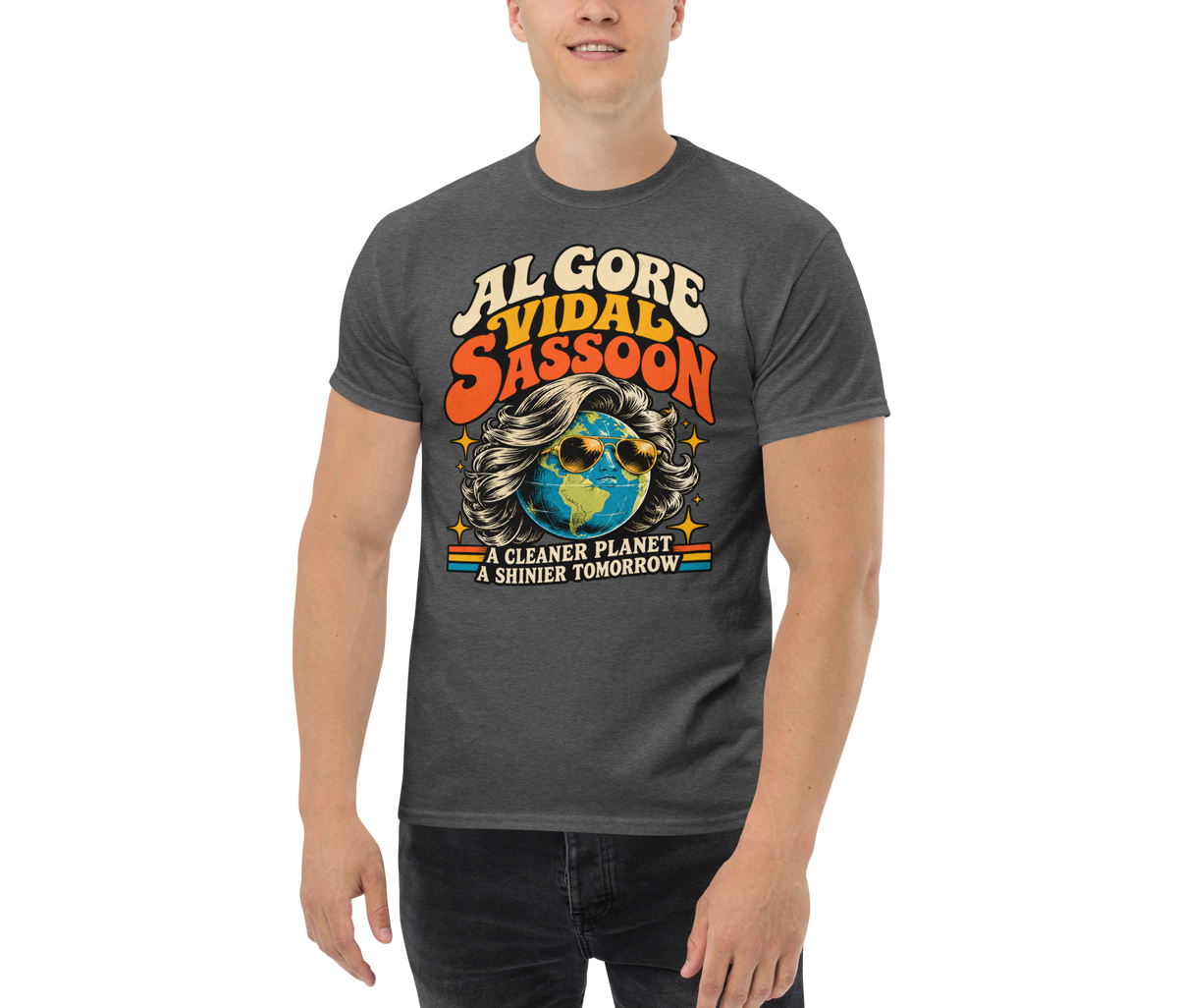 Al Gore Vidal Sassoon — Dark Heather — Men's front view