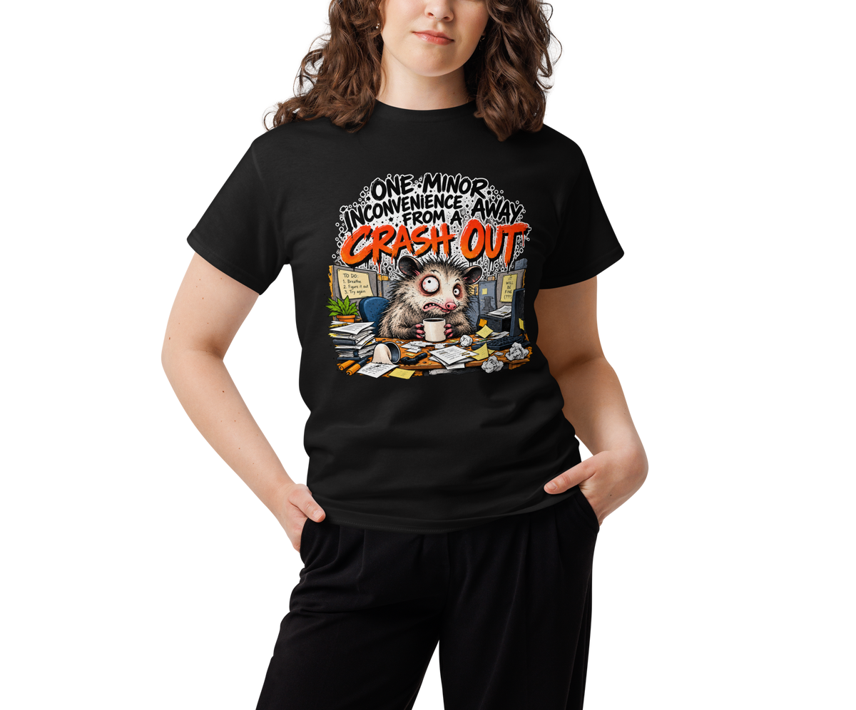 One Minor Inconvenience Away From a Crash Out — Black — Women's front view