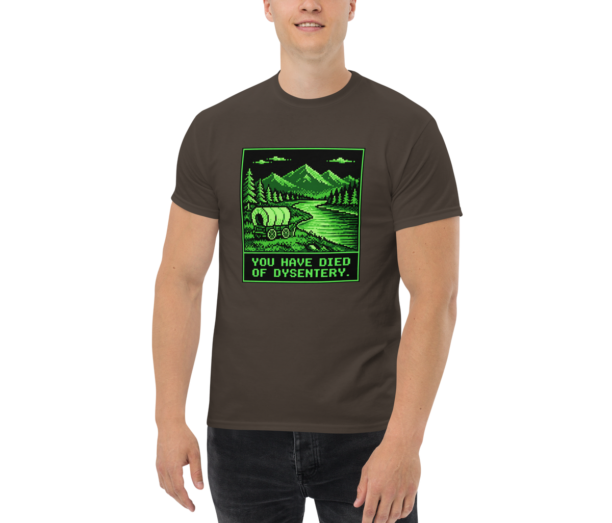 You Have Died of Dysentery — Dark Chocolate — Men's front view