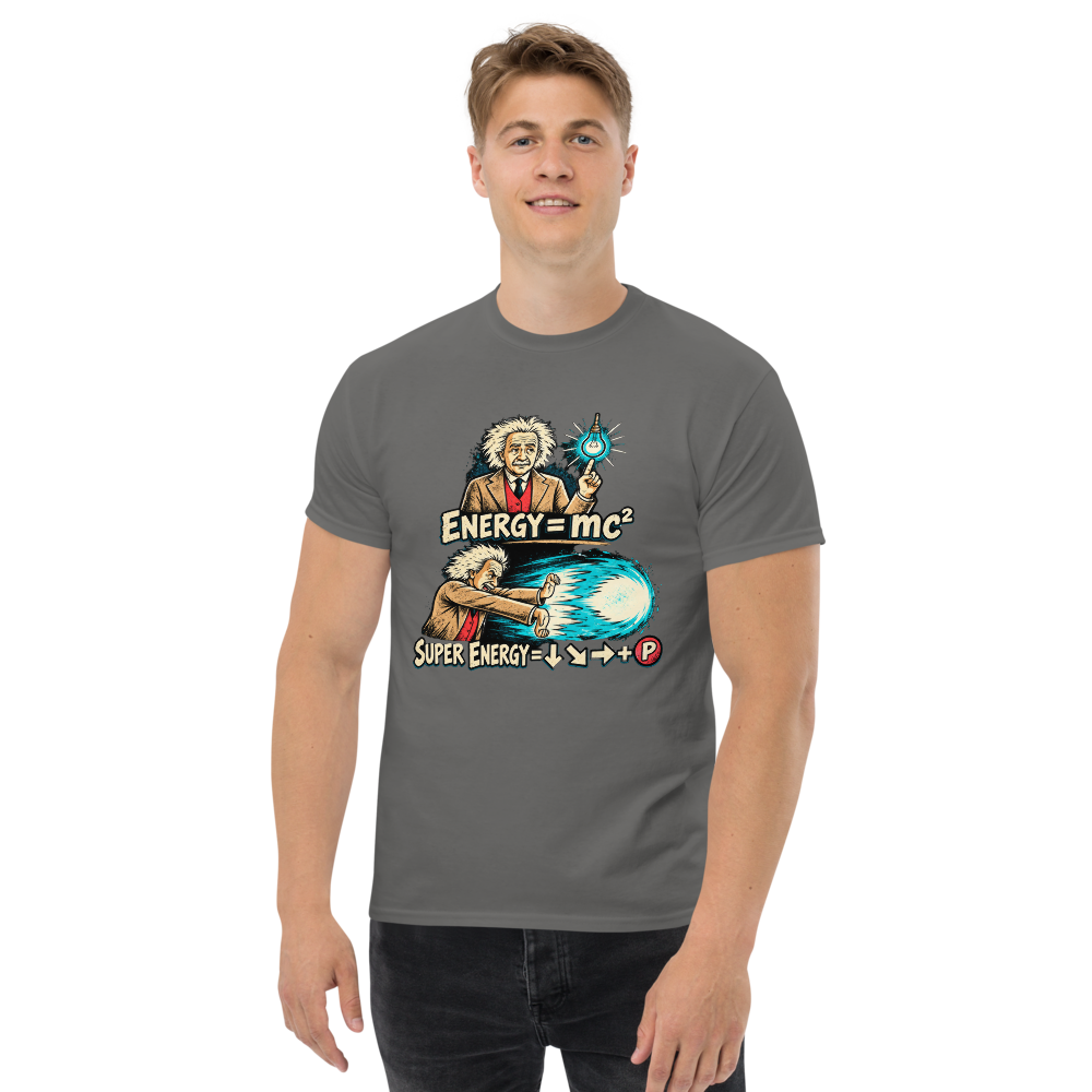 Super Energy — Einstein Arcade · shirt — Charcoal — Men's front view