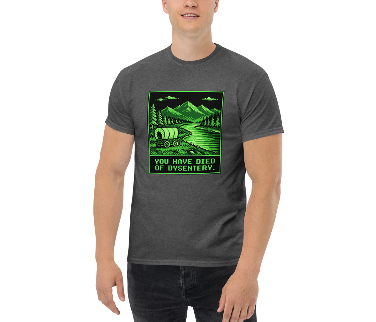 You Have Died of Dysentery — Dark Heather — Men's front view