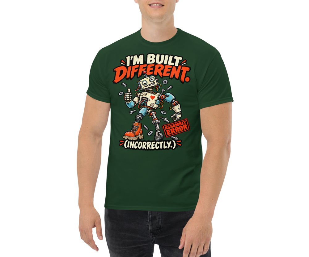 I'm Built Different (Incorrectly) — Forest Green — Men's front view