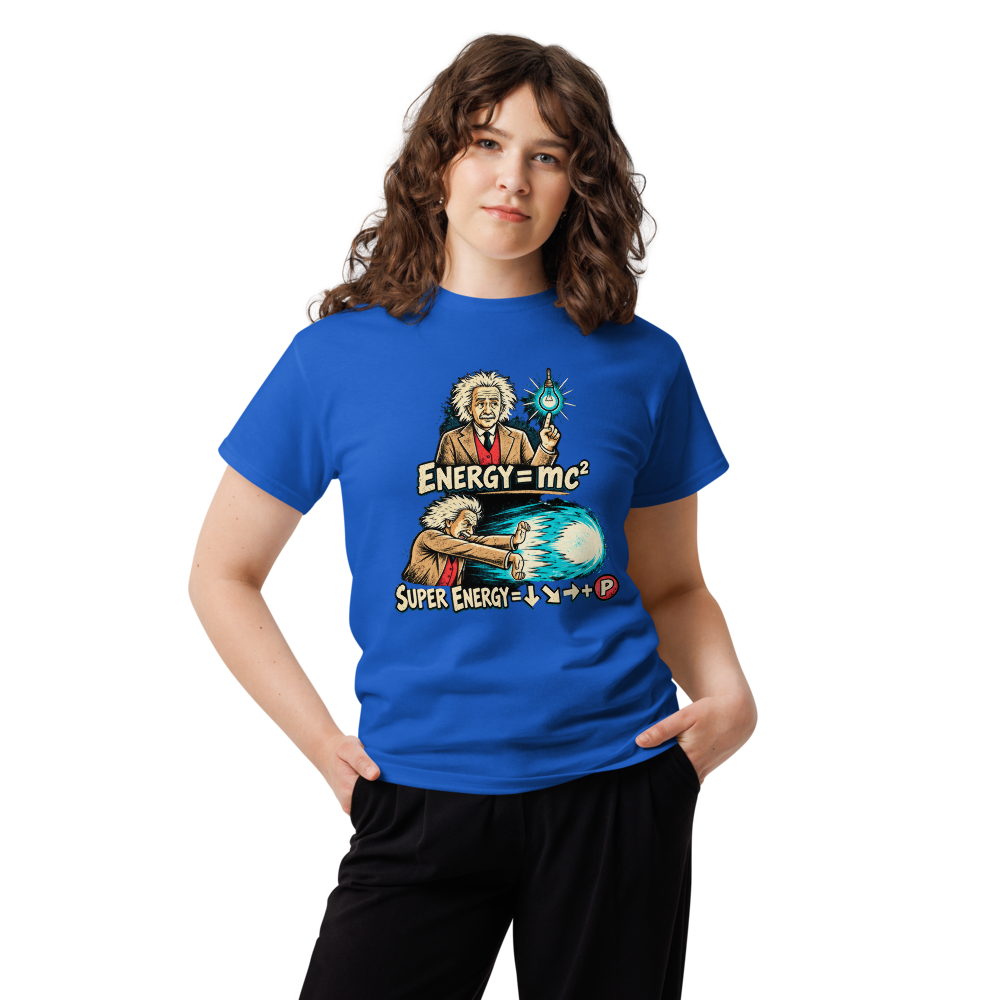 Super Energy — Einstein Arcade · shirt — Royal — Women's front view