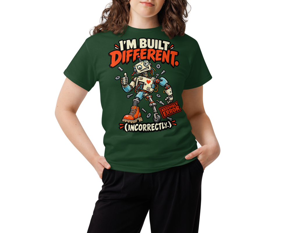 I'm Built Different (Incorrectly) — Forest Green — Women's front view