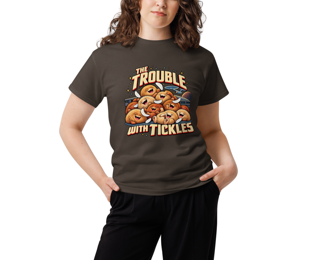 The Trouble with Tickles — Dark Chocolate — Women's front view