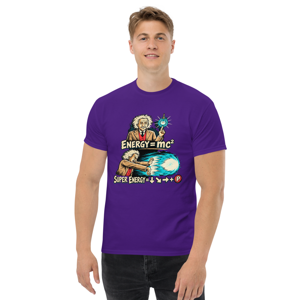 Super Energy — Einstein Arcade · shirt — Purple — Men's front view