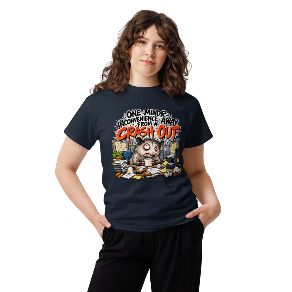 One Minor Inconvenience Away From a Crash Out — Navy — Women's front view
