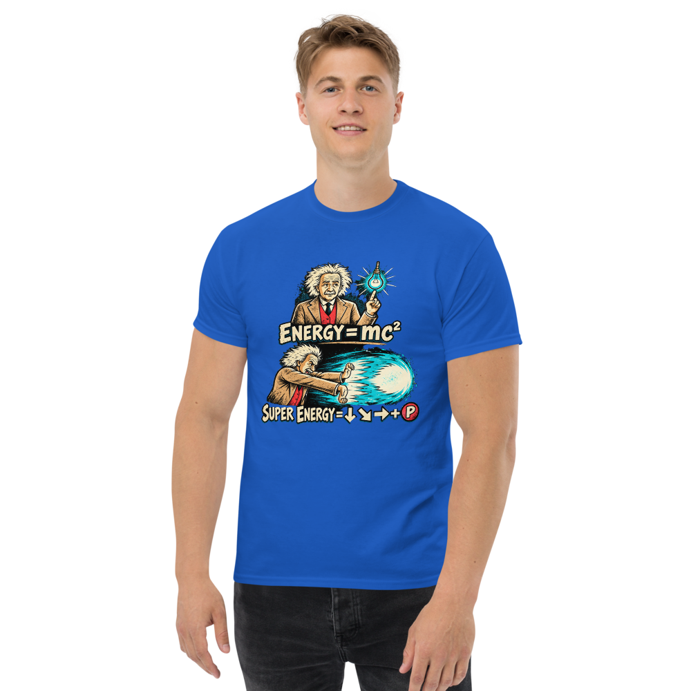 Super Energy — Einstein Arcade · shirt — Royal — Men's front view