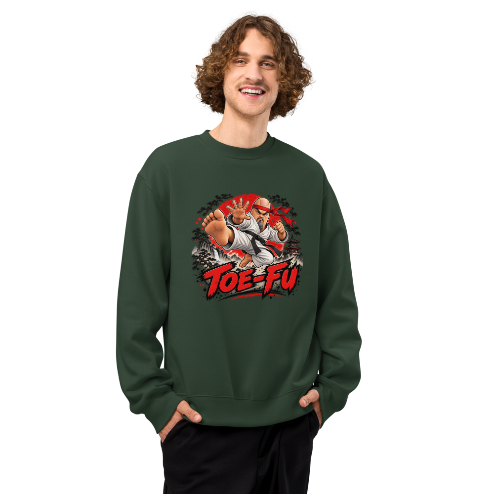 Toe-Fu Crewneck Sweatshirt — Forest — Men's front view