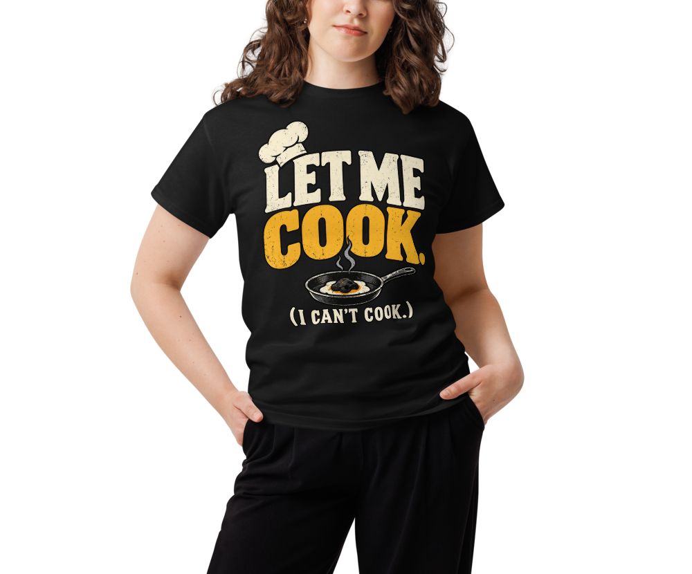 Let Me Cook (I Can't Cook) — Black — Women's front view