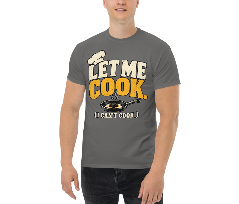 Let Me Cook (I Can't Cook) — Charcoal — Men's front view