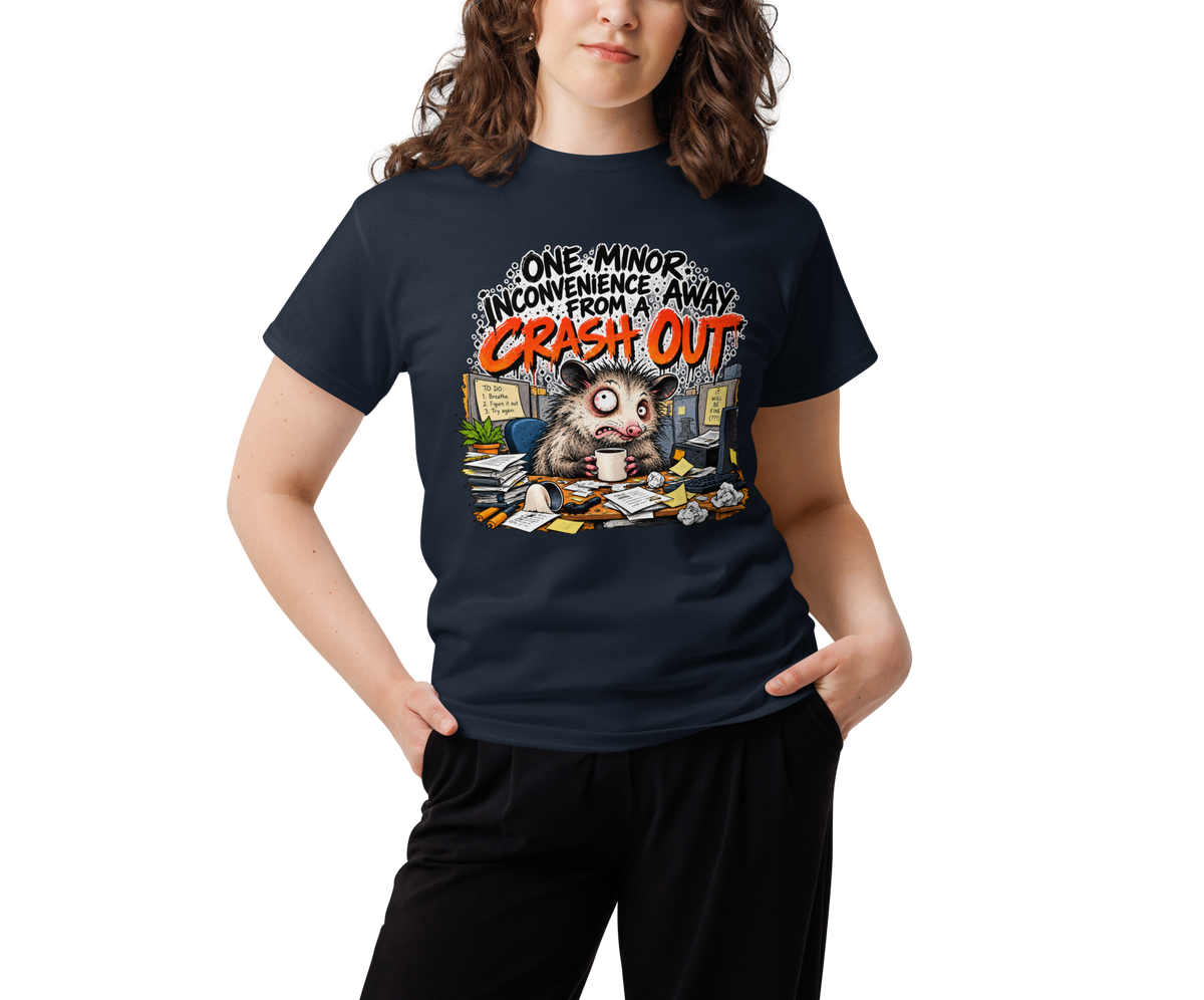 One Minor Inconvenience Away From a Crash Out — Navy — Women's front view