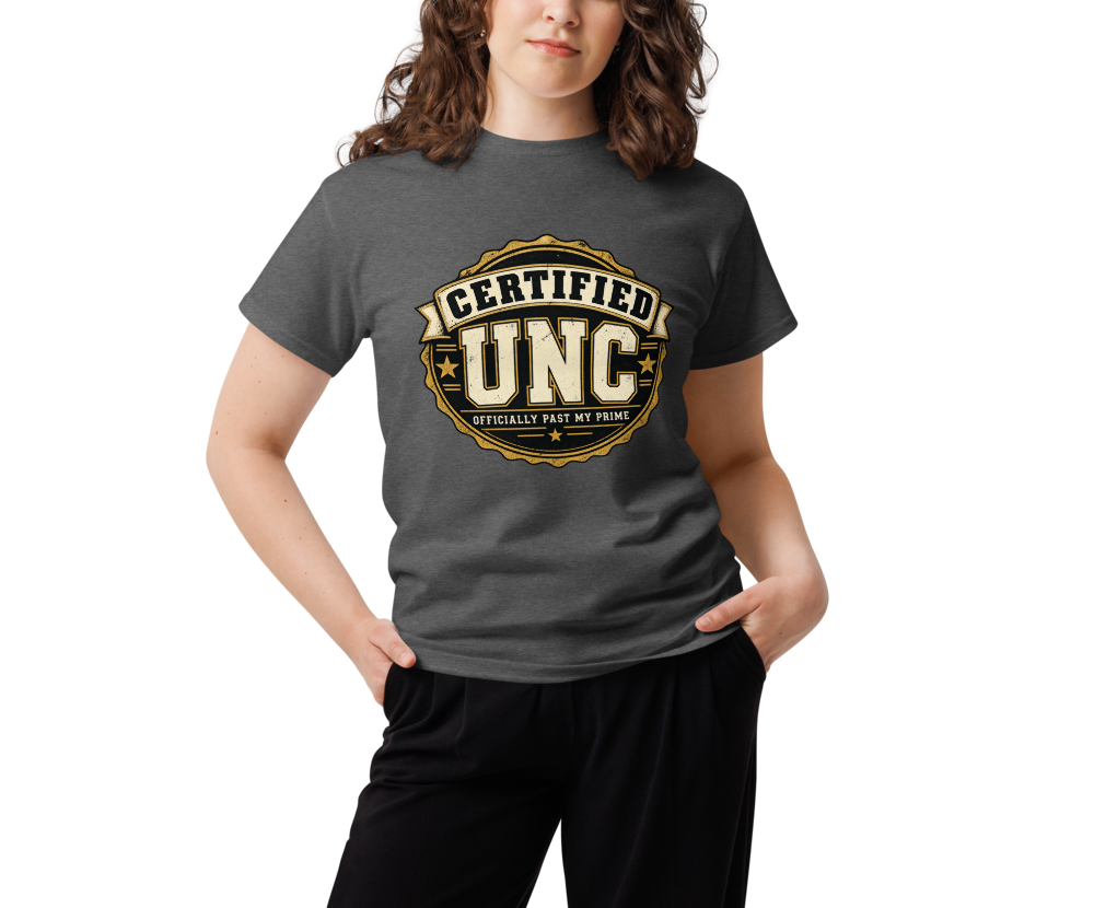 Certified UNC — Dark Heather — Women's front view