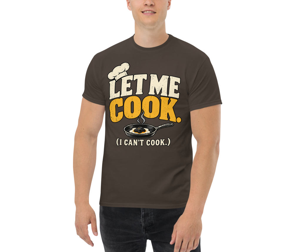Let Me Cook (I Can't Cook) — Dark Chocolate — Men's front view