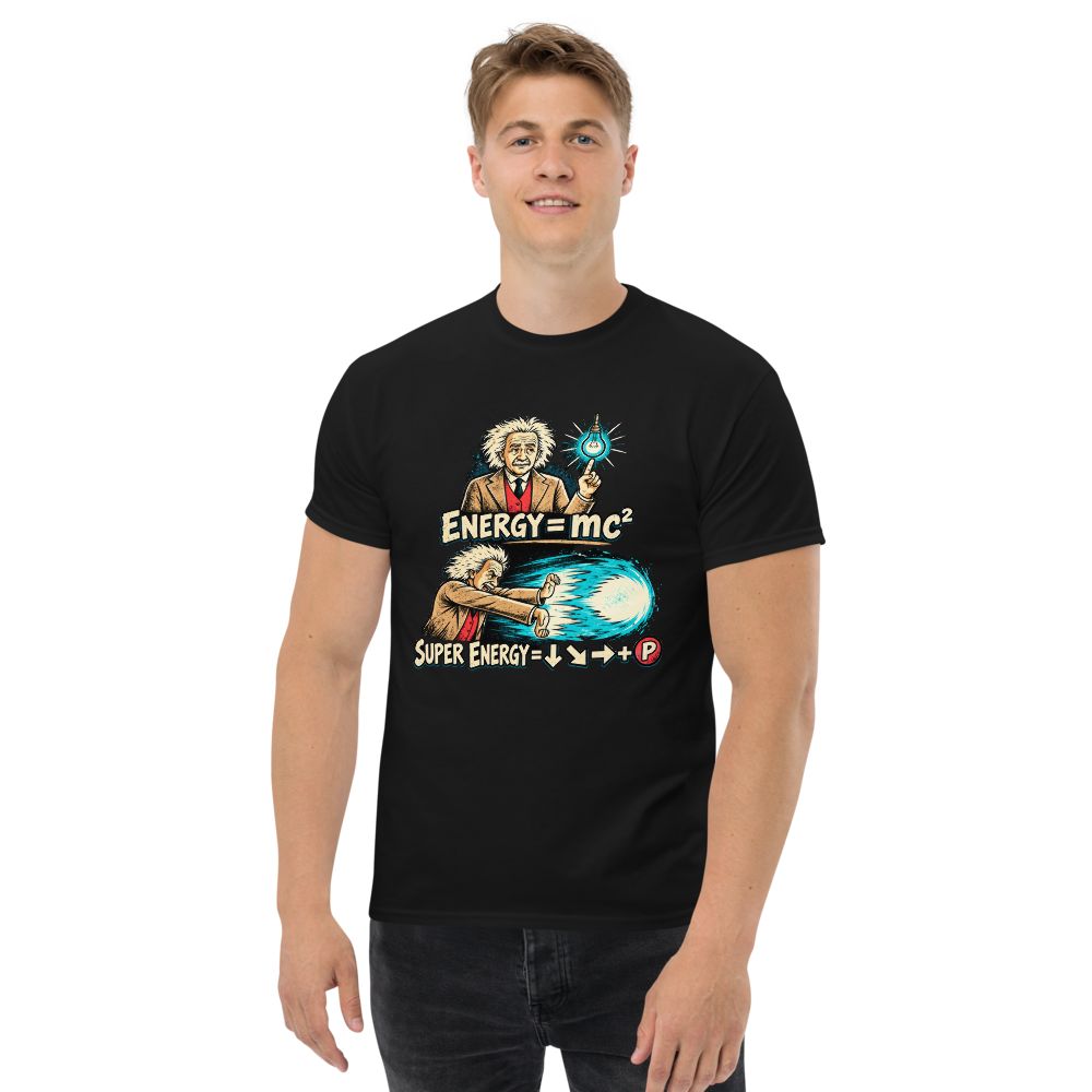 Super Energy — Einstein Arcade · shirt — Black — Men's front view