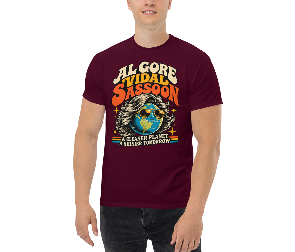 Al Gore Vidal Sassoon — Maroon — Men's front view