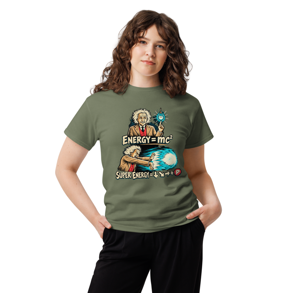 Super Energy — Einstein Arcade · shirt — Military Green — Women's front view