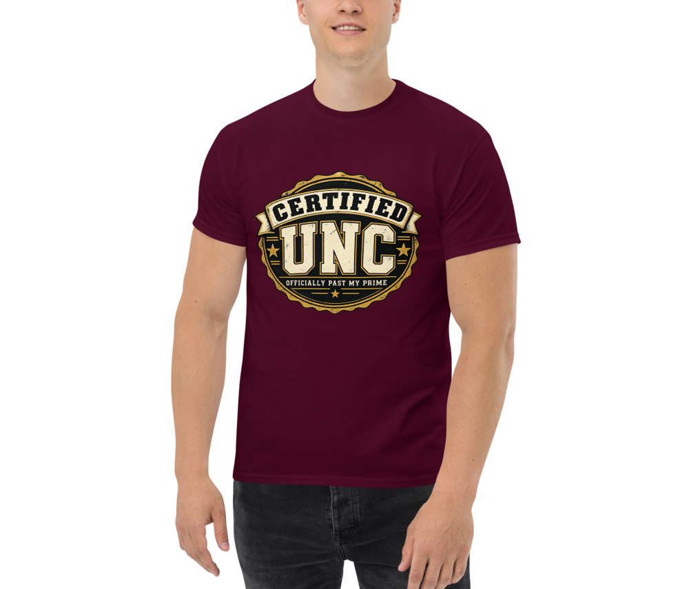 Certified UNC — Maroon — Men's front view